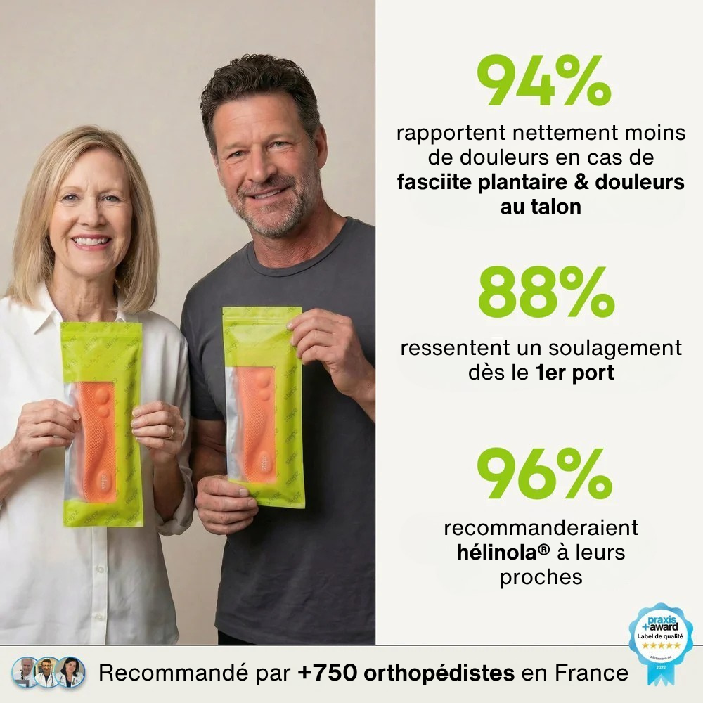 Semelles de soulagement pour douleurs au talon & fasciite plantaire
