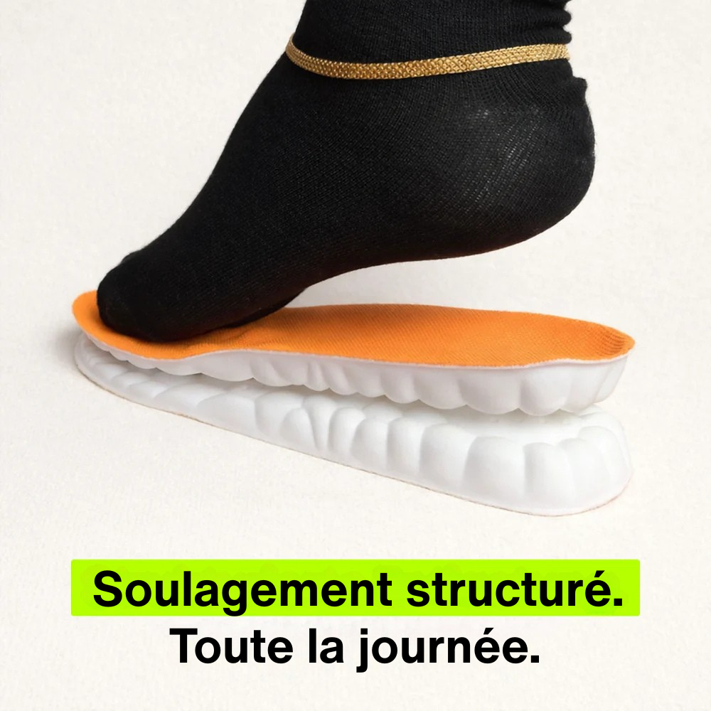 Semelles de soulagement pour douleurs au talon & fasciite plantaire