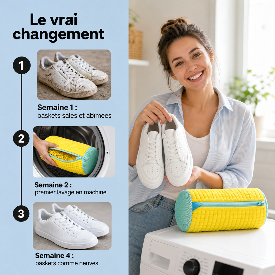 Baskéo™ – Sac de lavage pour baskets — main:before_after