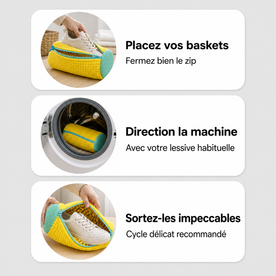 Baskéo™ – Sac de lavage pour baskets — main:how_to