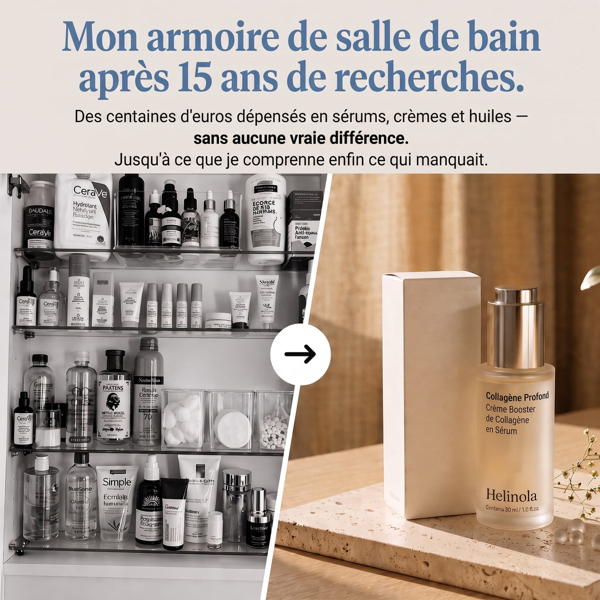 Mon armoire de salle de bain après 15 ans de recherches